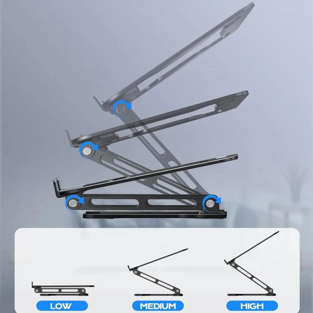 Phone Tablet Stand Adjustable Aluminum Alloy laptop Tablet up to 17 "Laptop Portable Folding stand Cooling stand support Smart_Life_Tech