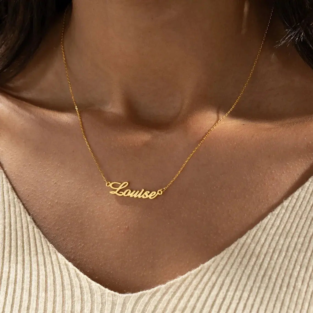 Custom Name Necklace for Women Personalised Cursive Letter Pendant Stainless Steel Jewelry Men Chain Choker Collar Personalizado Smart_Life_Tech