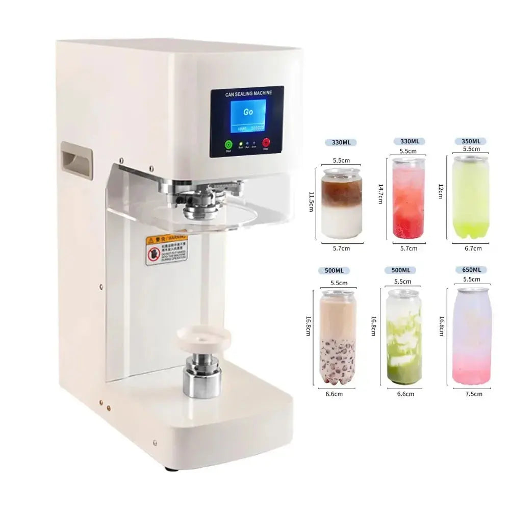 Zip Top Can Sealing Machine Tin Can Sealer Automatic Rotary 5.5mm PET Bottle Soda Water Seamer Beer Juice For Food Beverage Smart_Life_Tech