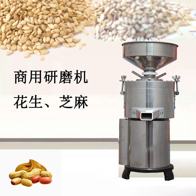 30kg Per Hour 1500W Sesame Sauce Grinder Peanut Butter Grinding Making Machine Tahini Colloid Mill Electric Grinder