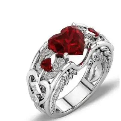 Classic 5 Color Authentic 925 Sterling Silver Ring Multicolor Love Heart Zircon Ring Wedding Jewelry Gift for Mother Anel Bijoux Smart_Life_Tech