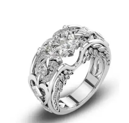 Classic 5 Color Authentic 925 Sterling Silver Ring Multicolor Love Heart Zircon Ring Wedding Jewelry Gift for Mother Anel Bijoux Smart_Life_Tech