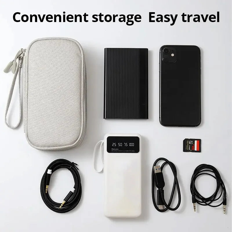Portable Travel Digital Storage Bag - USB Cable Organizer Headset Charger Case,Multi-Layers Storage Bag for Neatness Convenience