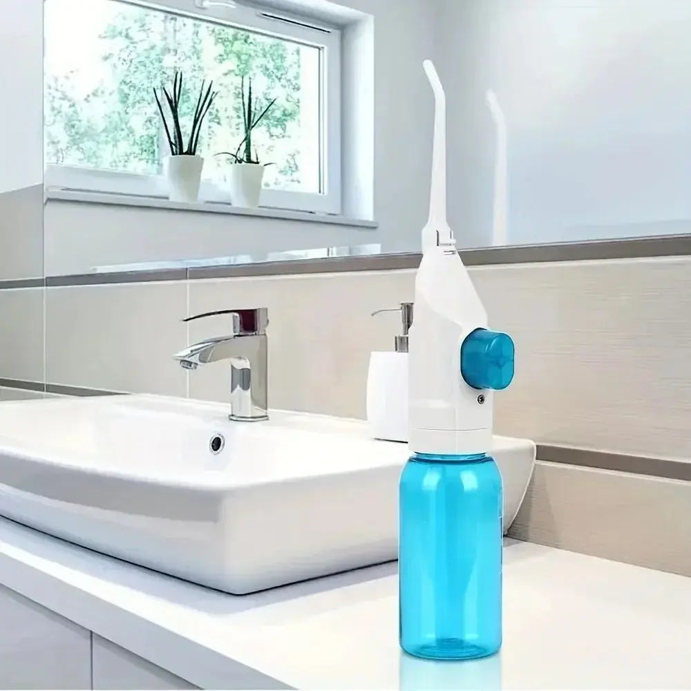 Household High Pressure Oral Irrigator Portable Teeth Clean Water Dental Floss Manual High Pressure Water Toothpick Smart_Life_Tech