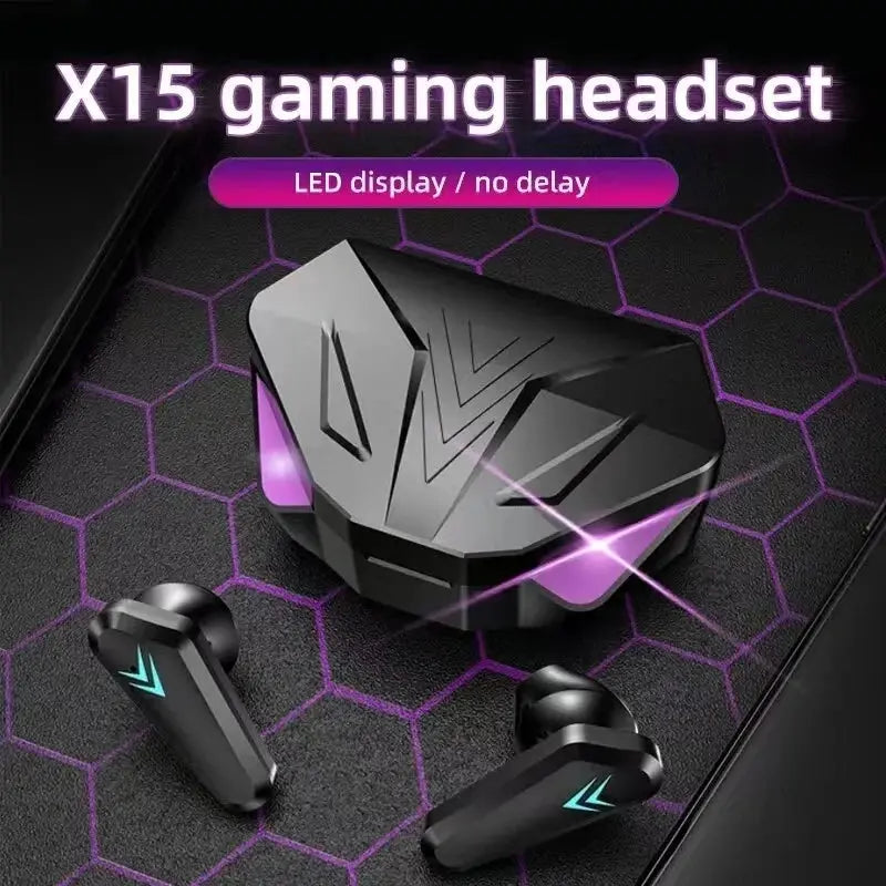 TWS Wireless Bluetooth Headset LED Display Gamer Earbuds with Mic Wireless Headphones Noise Cancelling Bluetooth Earphones X15 Smart_Life_Tech