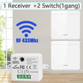 Wireless Smart Light Switch with 1/2/3 Gang RF 433MHz Remote Control Relay Receiver for Led Lamp AC 85-240V 10A DIY Module Smart_Life_Tech