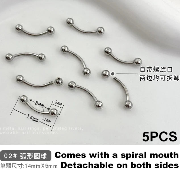 Ribbon Pearl Ball Nail Art Accessories Decorations Tools