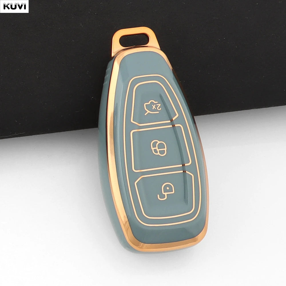 New TPU Car Smart Key Case Cover Shell For Ford Focus 3 4 ST Mondeo MK3 MK4 Fiesta Fusion Kuga Ecosport Protect Fob Accessories