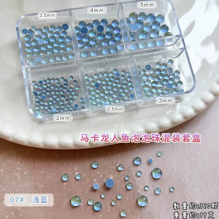 Ribbon Pearl Ball Nail Art Accessories Decorations Tools