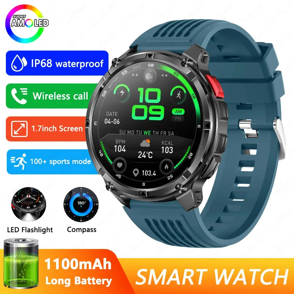 2026 New Military T-Rex3 Ultra 1100mAh Battery Smart Watch 5 ATM Waterproof Compass GPS Sports tracker Outdoors Smartwatches Smart_Life_Tech