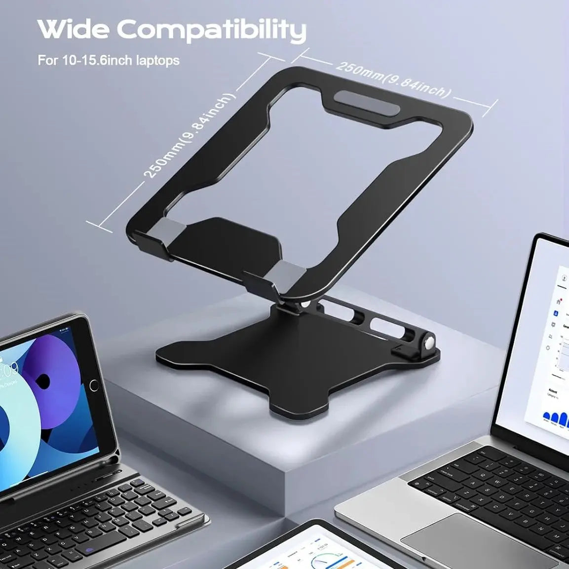 Phone Tablet Stand Adjustable Aluminum Alloy laptop Tablet up to 17 "Laptop Portable Folding stand Cooling stand support Smart_Life_Tech