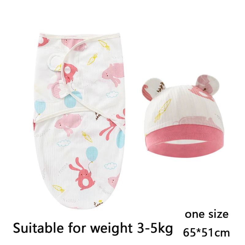 100%Cotton 0-3 Months Newborn Swaddle Sleepsack New Born Baby Swaddling Bedding