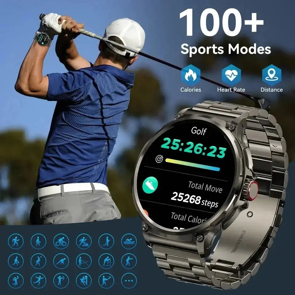Men GPS Track Smart Watch 1.85 Inch Ultra HD AMOLED Screen Smart_Life_Tech