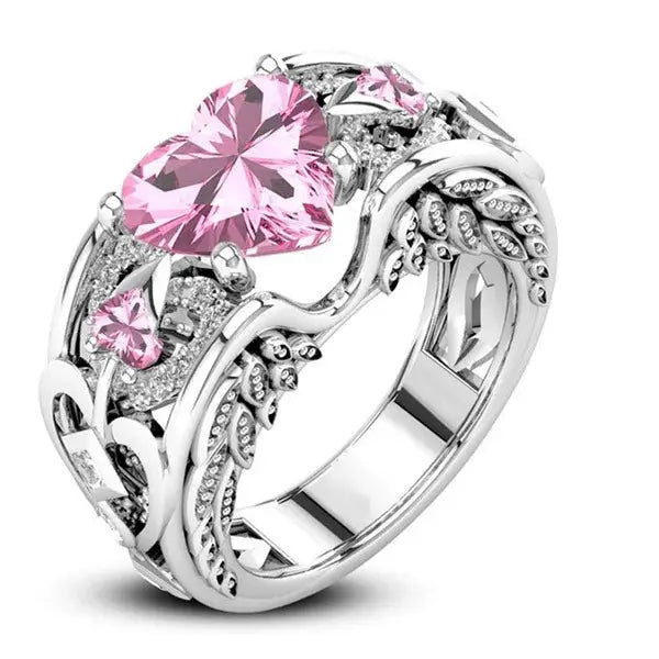 Classic 5 Color Authentic 925 Sterling Silver Ring Multicolor Love Heart Zircon Ring Wedding Jewelry Gift for Mother Anel Bijoux Smart_Life_Tech