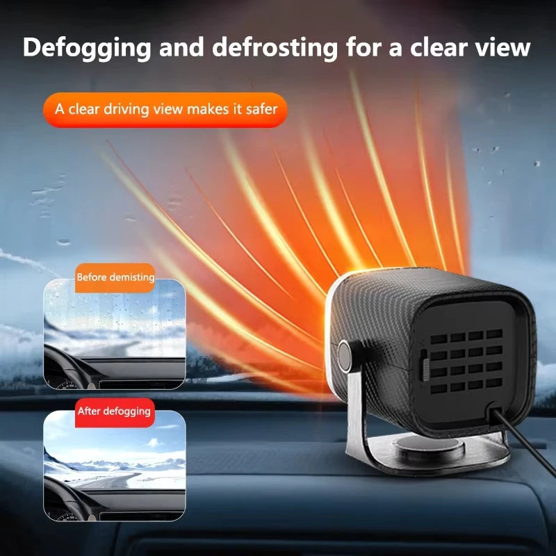 Car Home Heater 12V/24V Electric Cooling Heating Fan Electric Heater Fan Windshield Defogging Demister Defroster HOME Sup