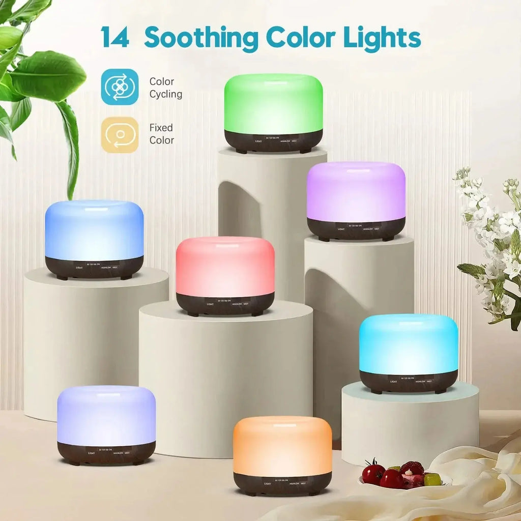 Air Humidifier Essential oil Diffuser 500ML Ultrasonic Cool Mist Maker Fogger USB Humidifier LED Lamp Aroma Diffuser Electric ﻿ Smart_Life_Tech
