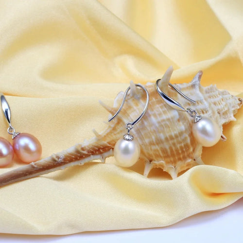 2025 New Arrivals Natural Freshwater Cultured Pearl Drop Earrings for Women 925 Sterling Silver Earrings Wedding Jewelry