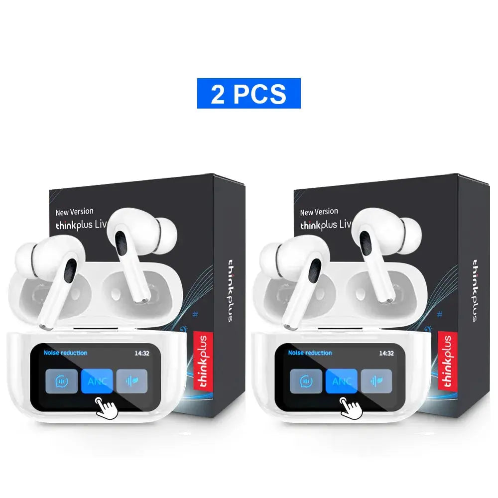 Original Thinkplus Wireless Bluetooth Earphones ANC Noise Reduction Earbuds HD Mic Call Gamer Headsets LED Touch Screen Control Smart_Life_Tech