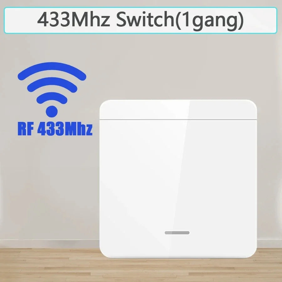 Wireless Smart Light Switch with 1/2/3 Gang RF 433MHz Remote Control Relay Receiver for Led Lamp AC 85-240V 10A DIY Module