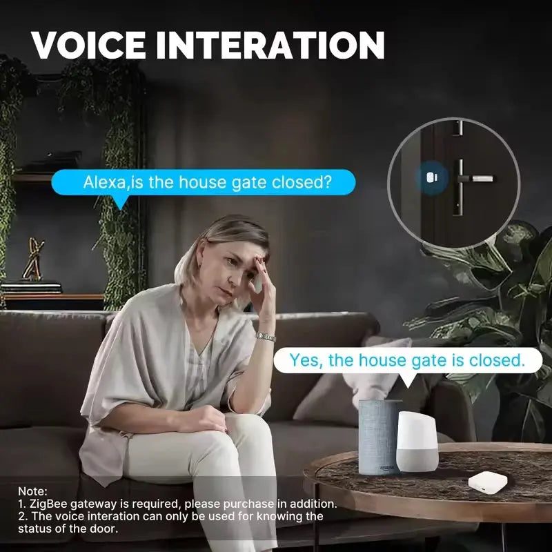 MOES Tuya ZigBee3.0 Smart Window Door Gate Sensor Detector Door Sensor Security Alarm System Smart Life Tuya App Remote Control Smart_Life_Tech