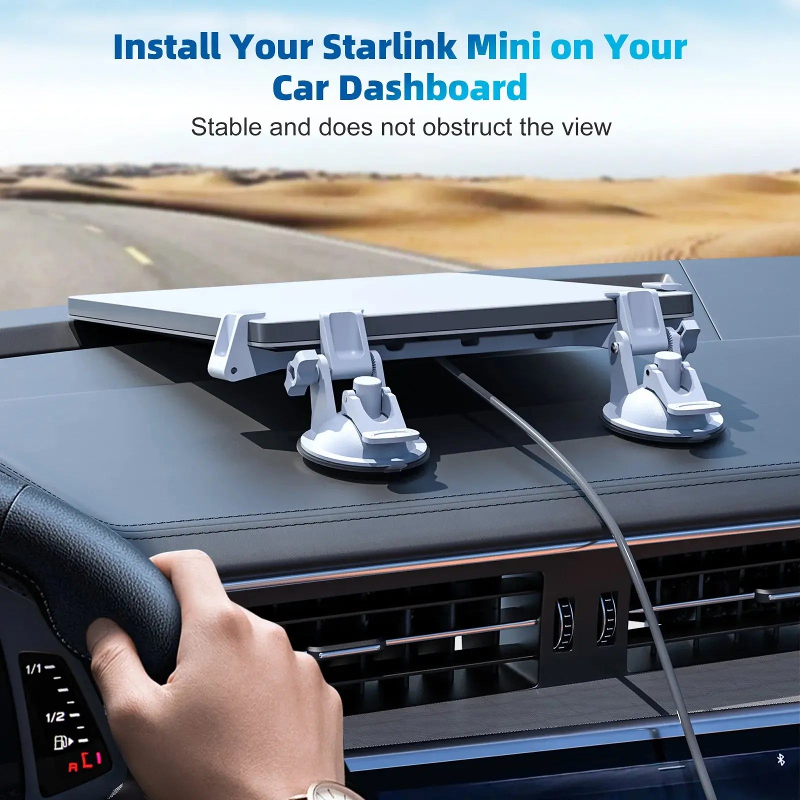 One Bracket 2 Suction Cups For Starlink Mini Sunroof Suction Cup Car Mount Bracket Navigation For Starlink Mini Mounting Kit Smart_Life_Tech