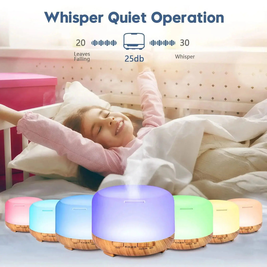 Air Humidifier Essential oil Diffuser 500ML Ultrasonic Cool Mist Maker Fogger USB Humidifier LED Lamp Aroma Diffuser Electric ﻿ Smart_Life_Tech