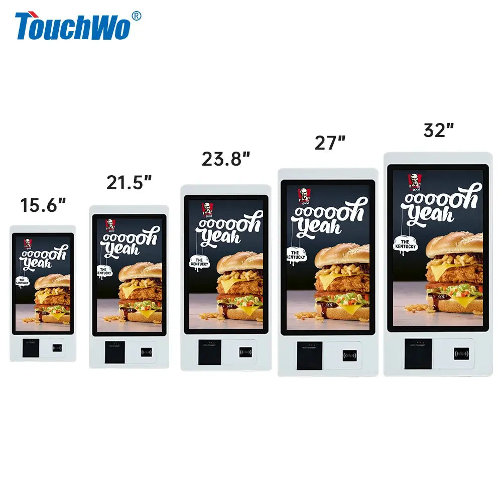 TouchWo 15.6 21.5 23.8 Inch Wall Mount Touch Screen AIO Computer Touchscreen Self Service Checkout Ordering Ticket Payment Kiosk Smart_Life_Tech