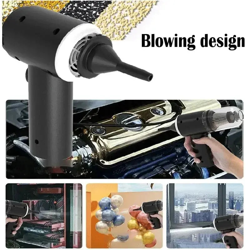 9000Pa Wireless Car Vacuum Cleaner USB Charging 1200mAh Portable Cleaning Appliance Mini Wet and Dry Vacuum Cleaner Household Smart_Life_Tech
