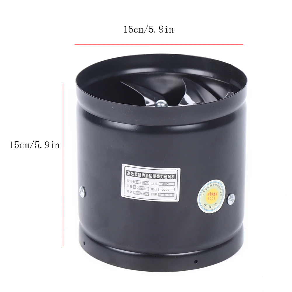 220V 150mm High Speed Exhaust Fan Household Air Ventilator Kitchen Bathroom Ceiling Silent Exhaust Fan Corrosion Resistance