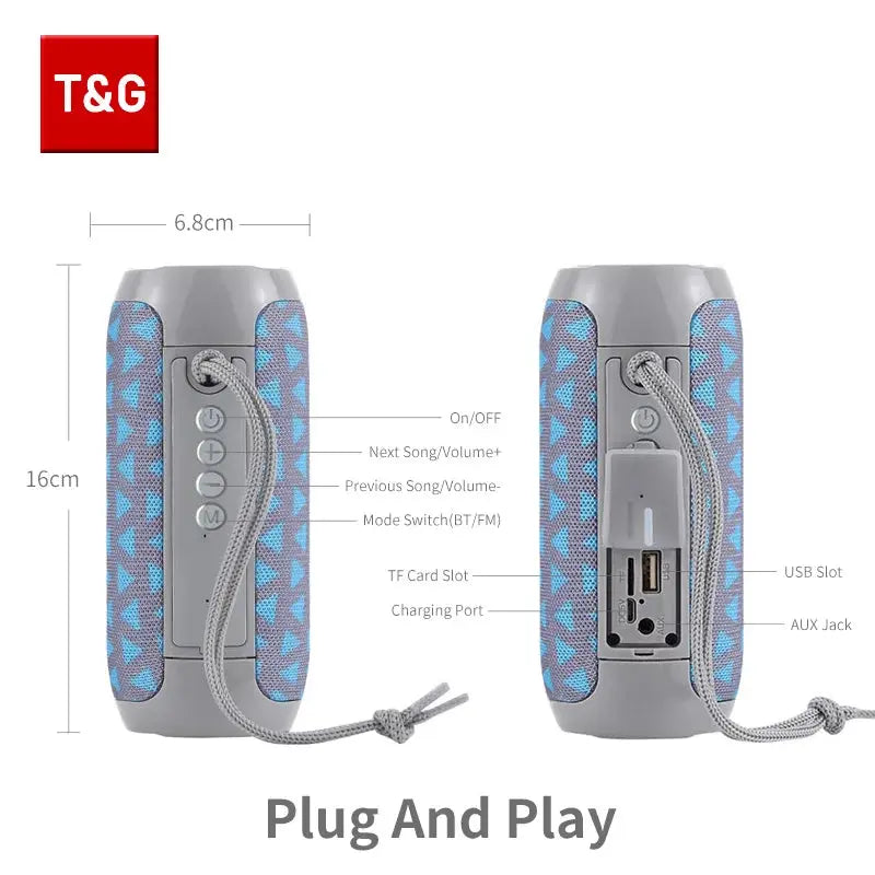 Bluetooth Speaker T&G TG117 Portable TWS Sound Box Waterproof Loudspeaker Outdoor Stereo Surround Speakers Support TF FM Radio Smart_Life_Tech